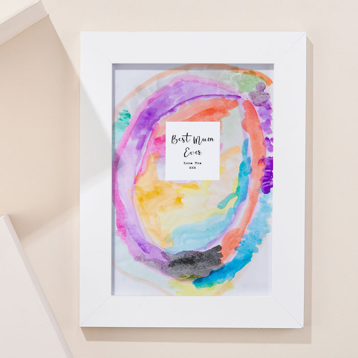 Artwork Upload Framed Print - Drawing & Message