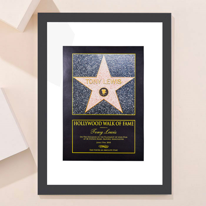 Personalised Framed Print - Hollywood Walk Of Fame