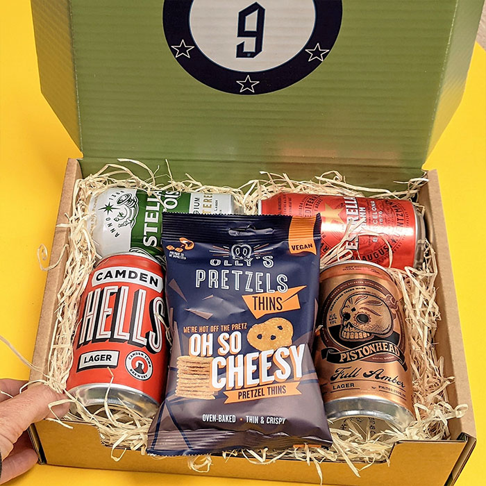 Personalised England Football Beer And Snacks Box