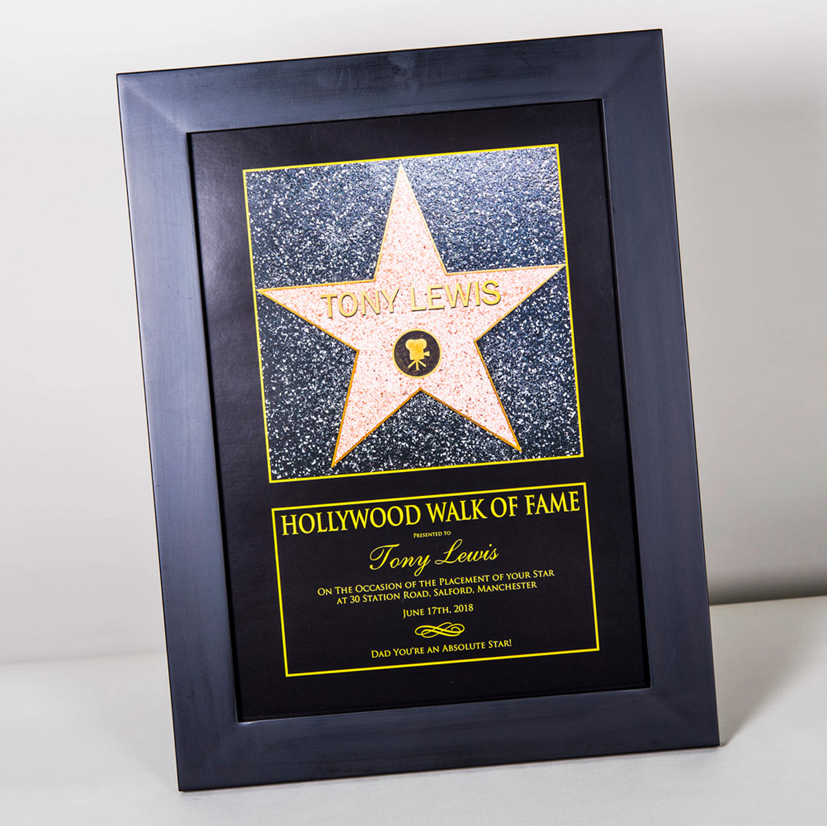 Personalised Framed Print - Hollywood Walk Of Fame