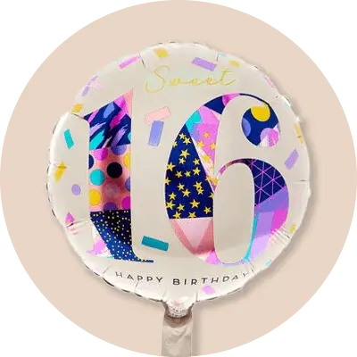 16th special age balloons