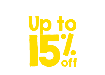 Up to 15% off